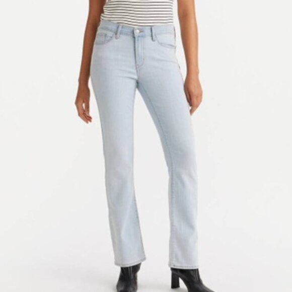 Levi’s Classic Bootcut Jeans Mid Rise Stretch Blue Light Wash Size 10 30 x 30 - Picture 1 of 10